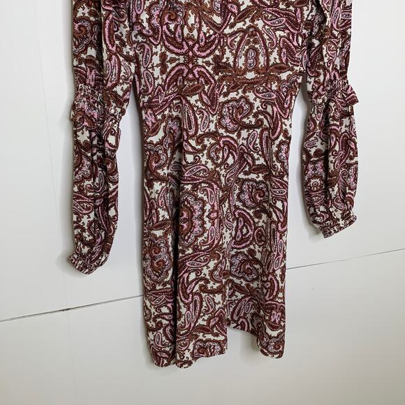 For the Love of Lemons Paisley Pink Mini Dress Womens X-Small - Picture 10 of 16